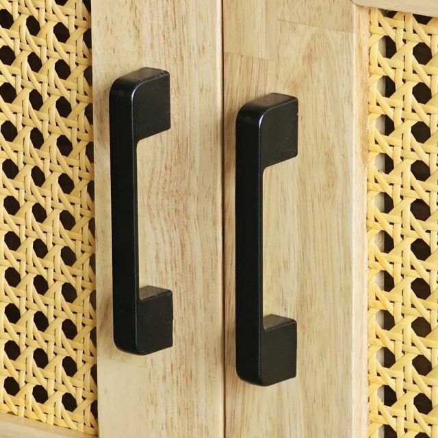 Kệ sách áp tường có tủ 208x28x180cm gỗ cao su KS68270