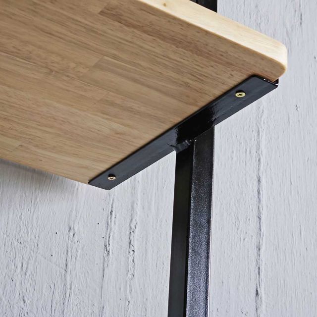 Kệ sách áp tường có tủ 208x28x180cm gỗ cao su KS68270