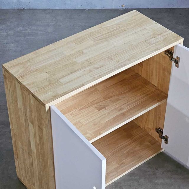 Tủ hồ sơ thấp 80x35x75cm gỗ cao su THS68071