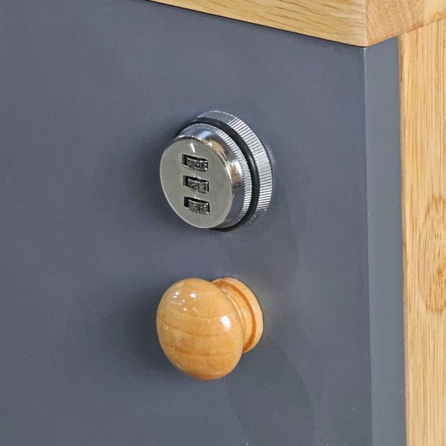 Tủ Locker 4 ngăn ren số 60x45x70cm gỗ cao su THSL001
