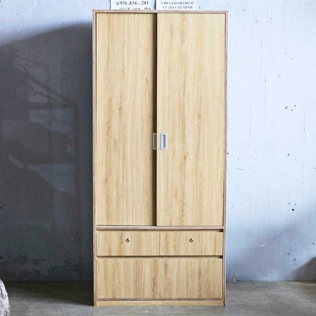 Tủ quần áo 90x58x200cm gỗ plywood TQA68051