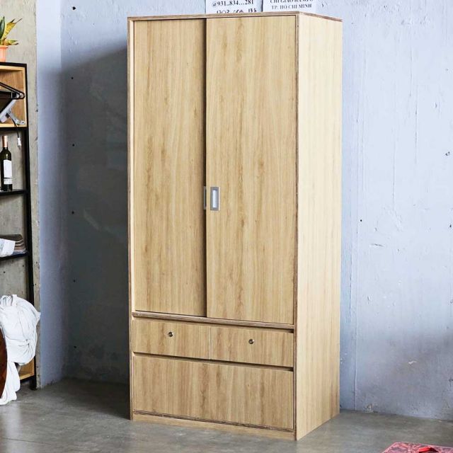 Tủ quần áo 90x58x200cm gỗ plywood TQA68051