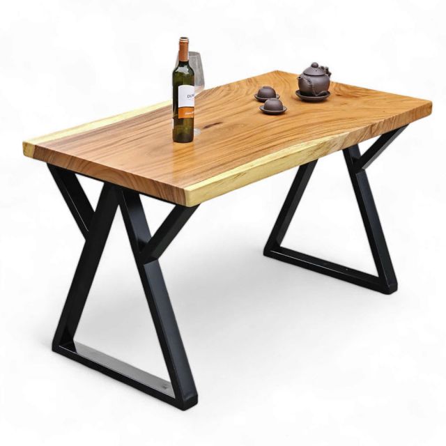 Bàn ăn chữ nhật 120x65cm gỗ me tây BA68203