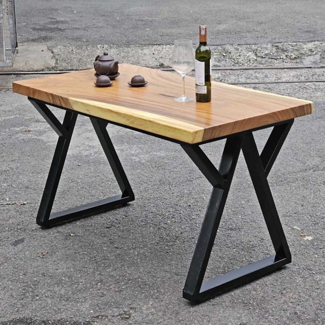 Bàn ăn chữ nhật 120x65cm gỗ me tây BA68203