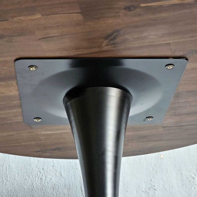 Bàn cafe tròn 80cm gỗ tràm chân sắt Tulip CFD68233