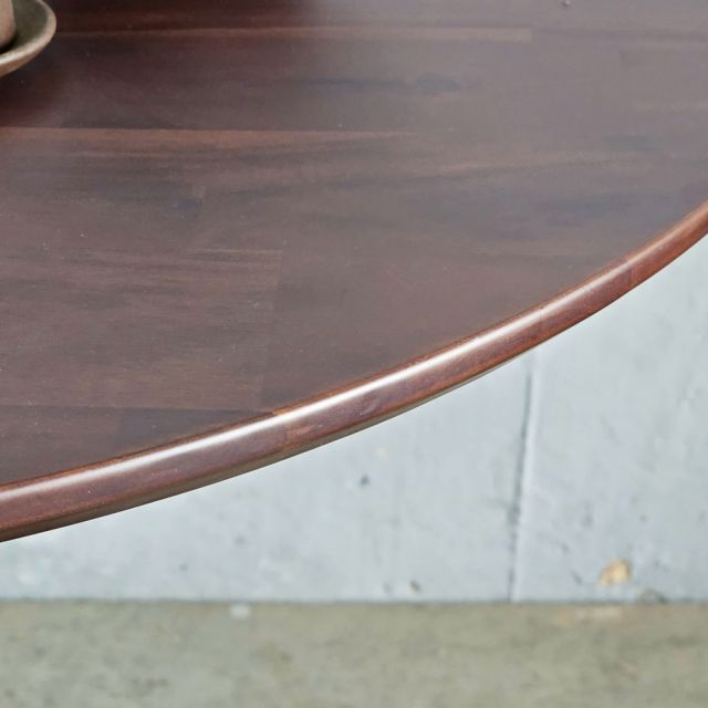 Bàn cafe tròn 80cm gỗ tràm chân sắt Tulip CFD68233