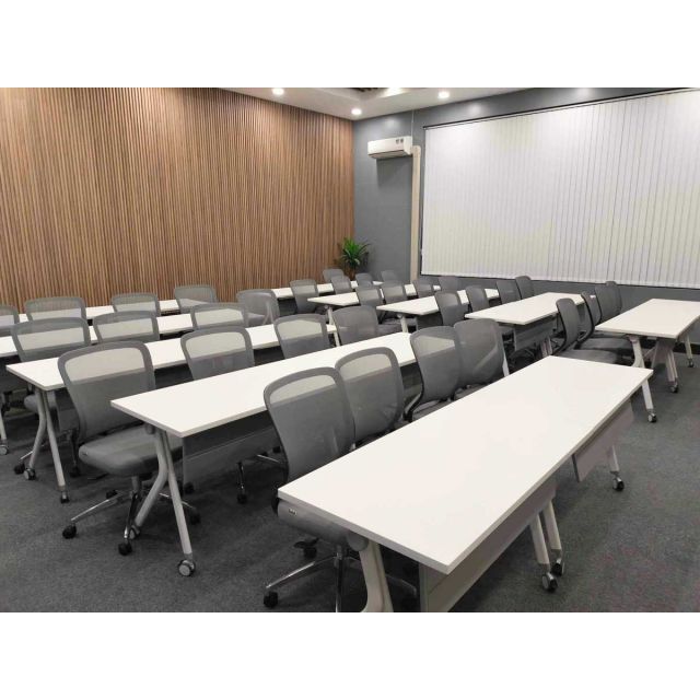 Bàn đào tạo gấp gọn 120x60cm chân sắt di động SPD68225