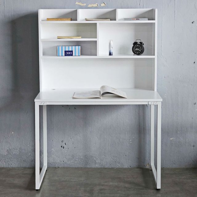 Bàn học liền giá sách 100x60x145cm gỗ cao su FD68068