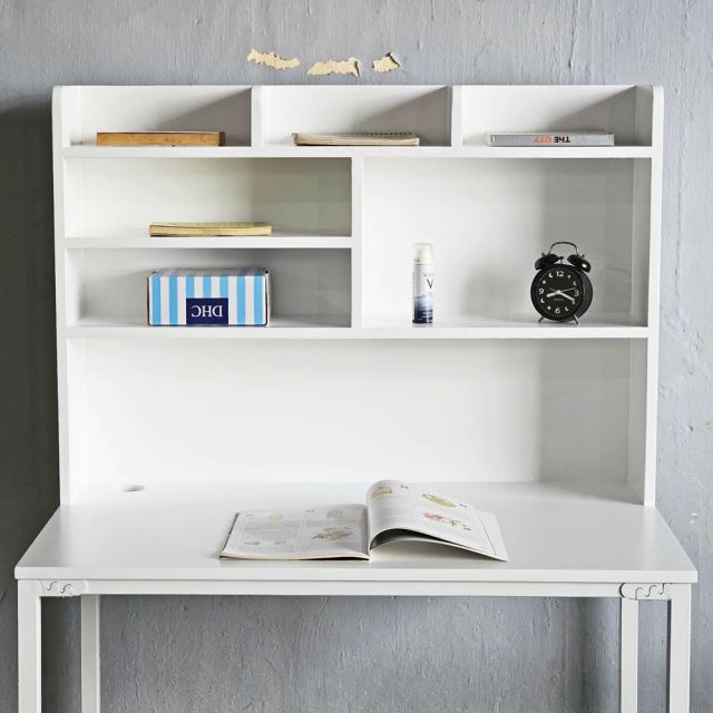 Bàn học liền giá sách 100x60x145cm gỗ cao su FD68068