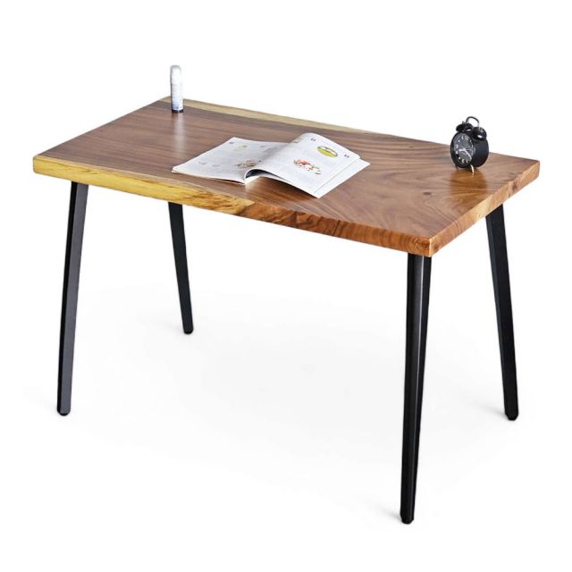 Bàn làm việc 120x65cm gỗ me tây nguyên tấm hệ đa giác HDG021 Bàn làm việc 120x65cm gỗ me tây nguyên tấm hệ đa giác HDG021
