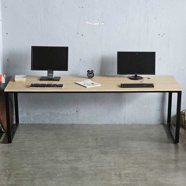 Bàn làm việc 240x80cm gỗ plywood hệ Rectang HBRT102