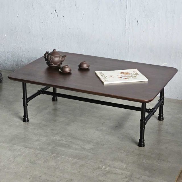 Bàn trà chân ống nước 100x70cm gỗ tràm TT68311