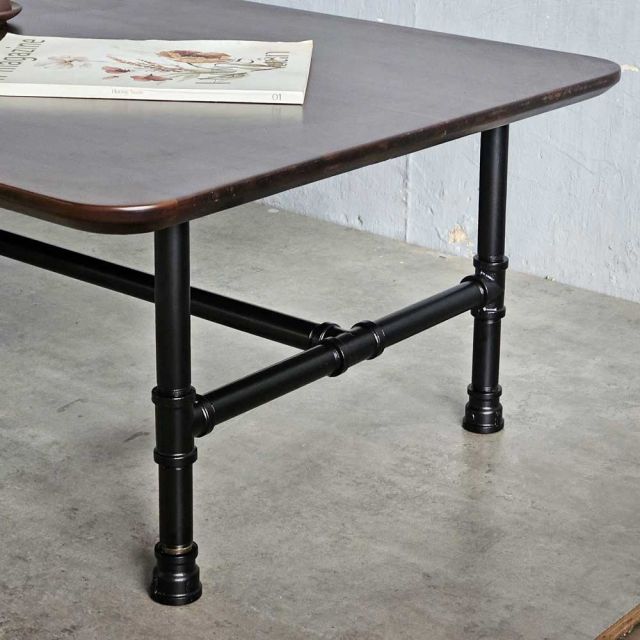 Bàn trà chân ống nước 100x70cm gỗ tràm TT68311