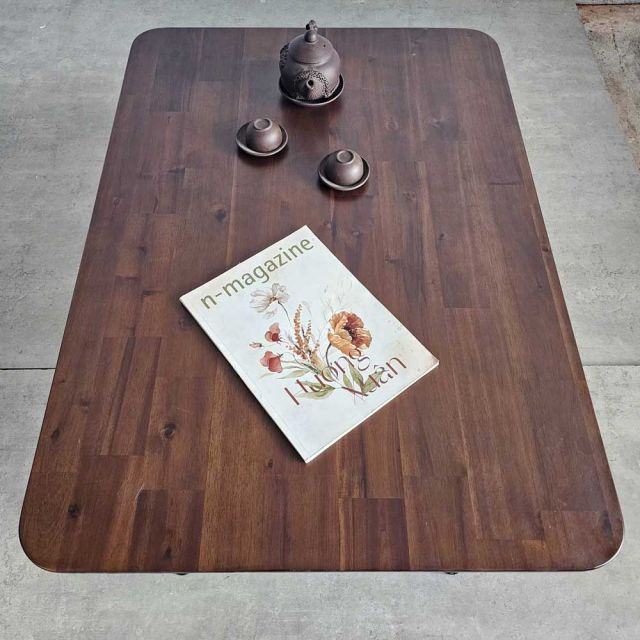 Bàn trà chân ống nước 100x70cm gỗ tràm TT68311