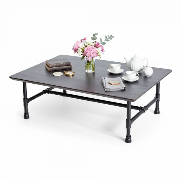 Bàn trà chân ống nước 100x70cm gỗ tràm TT68311