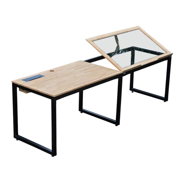 Bàn vẽ kỹ thuật DraftingDesk 240x70cm gỗ cao su chân sắt DD68012 Bàn vẽ kỹ thuật DraftingDesk 240x70cm gỗ cao su chân sắt DD68012