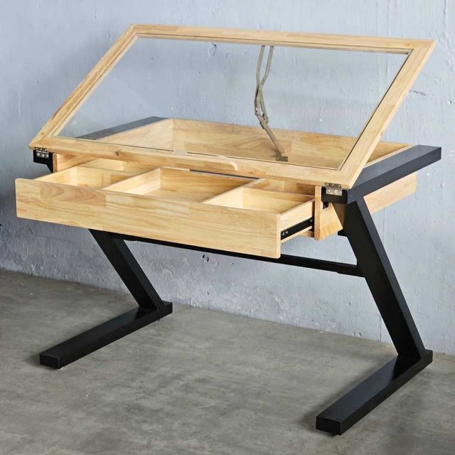 Bàn vẽ kiến trúc 110x65cm gỗ cao su DD68011