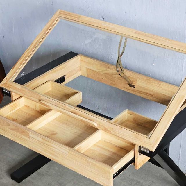 Bàn vẽ kiến trúc 110x65cm gỗ cao su DD68011