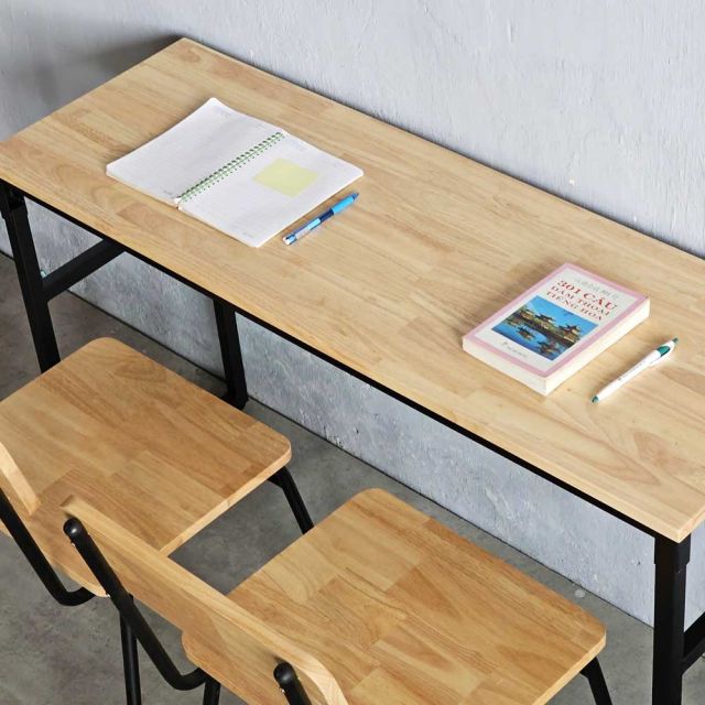 Combo bàn học gấp gọn và 2 ghế học sinh BGHS008