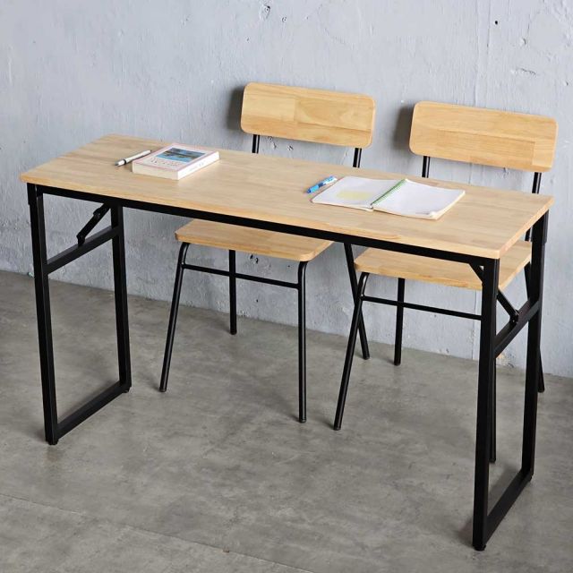 Combo bàn học gấp gọn và 2 ghế học sinh BGHS008
