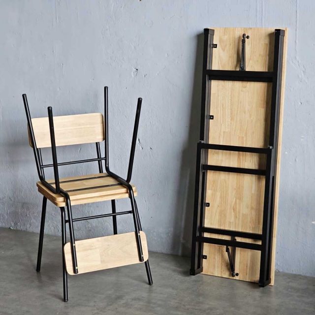 Combo bàn học gấp gọn và 2 ghế học sinh BGHS008