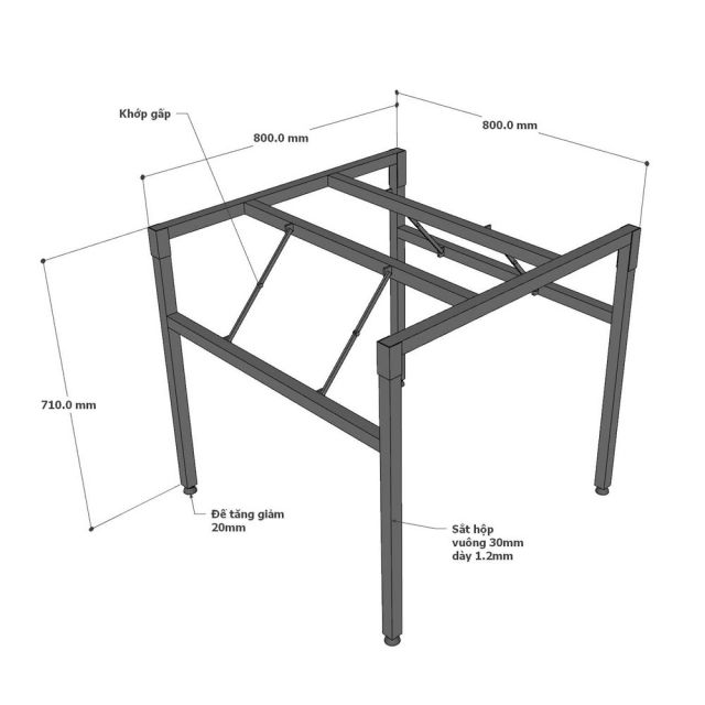 Bàn nhà hàng gấp gọn đk 140cm gỗ cao su BNH001