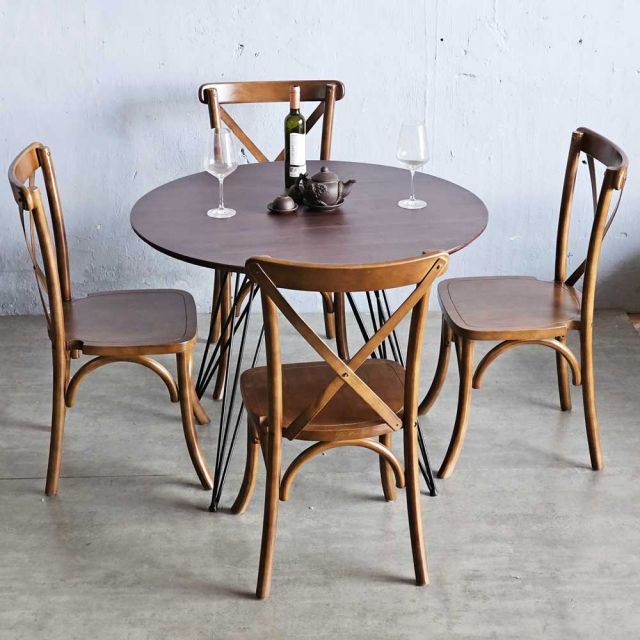 Combo bộ bàn ăn tròn 4 ghế Thonet BBA171