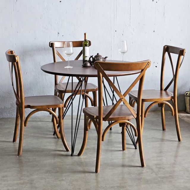 Combo bộ bàn ăn tròn 4 ghế Thonet BBA171