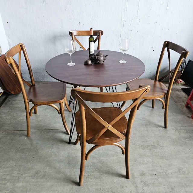 Combo bộ bàn ăn tròn 4 ghế Thonet BBA171