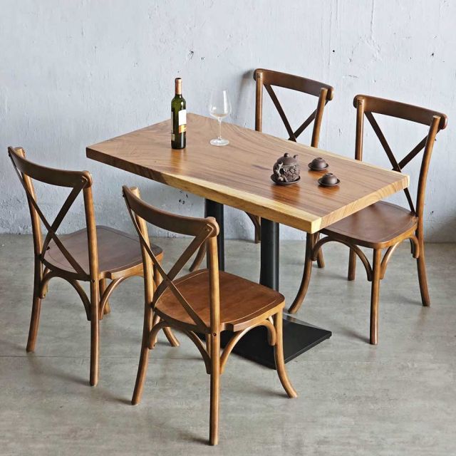 Combo bộ bàn gỗ me tây 4 ghế bistro BBA172