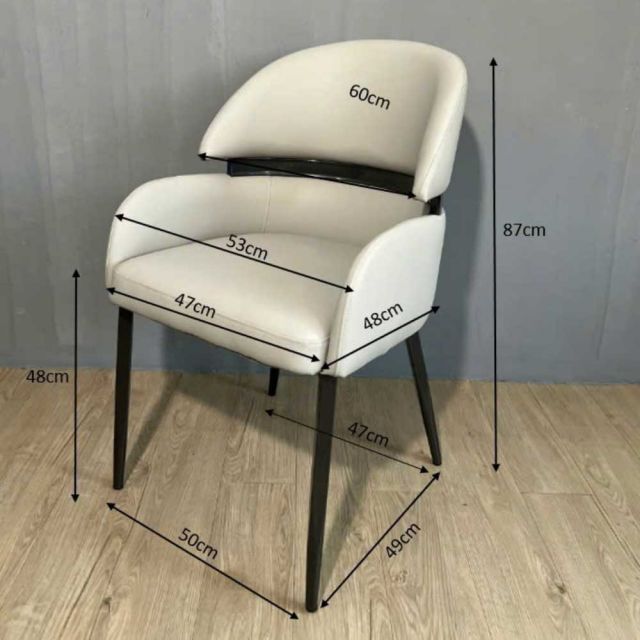 Ghế nệm bọc da silicon chân sắt GAK193