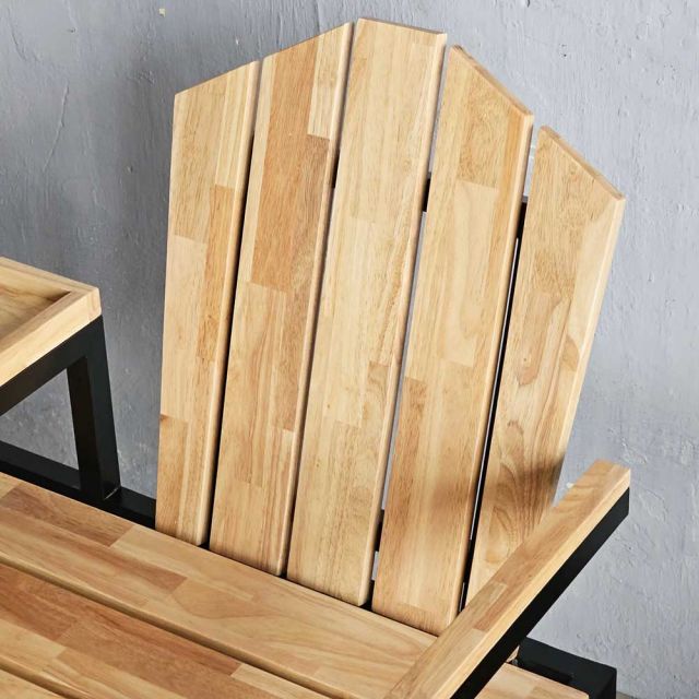 Ghế băng dài có lưng tựa 150x50cm gỗ cao su GBD042
