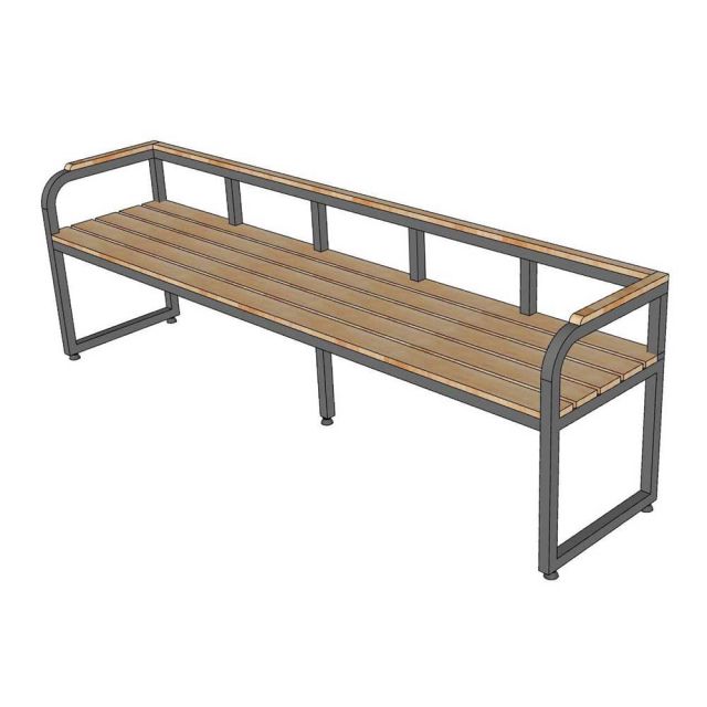 Ghế băng dài 200x45x60cm gỗ cao su GBD039
