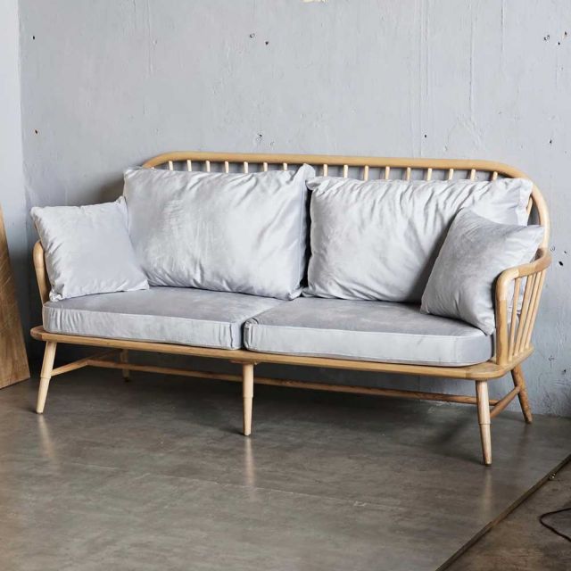 Ghế sofa đôi Song Trúc gỗ tần bì SFB68091