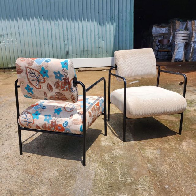 Ghế sofa đơn bọc da simili khung sắt GSD68099