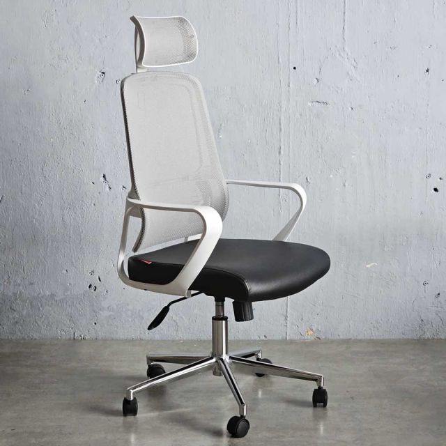 Ghế xoay văn phòng lưng lưới có tựa đầu HOM1102-T04