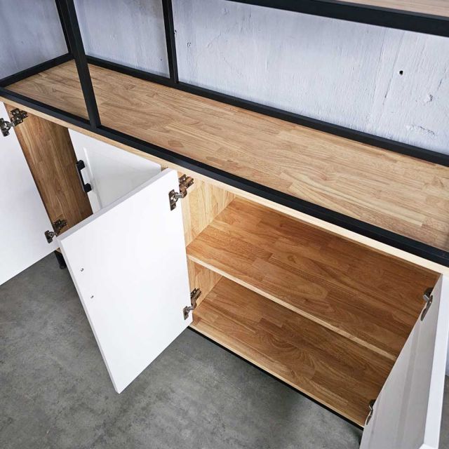 Kệ trang trí 140x35x230cm gỗ cao su KTB68198