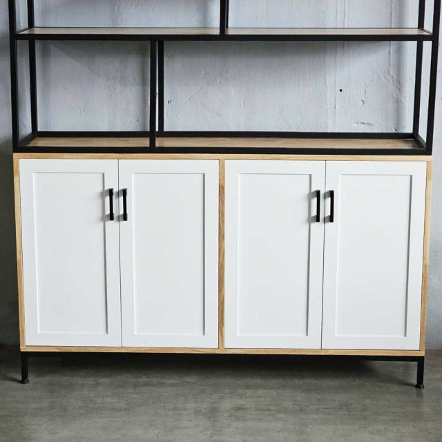 Kệ trang trí 140x35x230cm gỗ cao su KTB68198