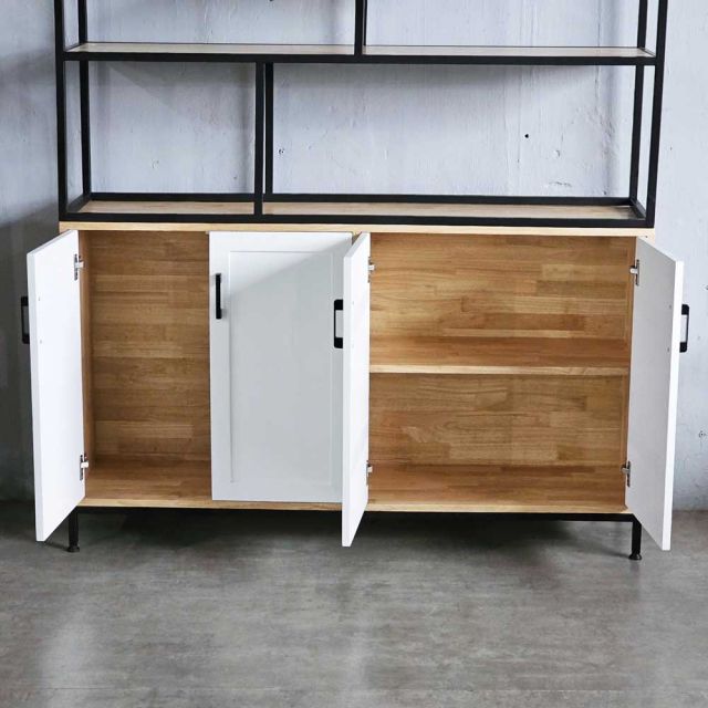 Kệ trang trí 140x35x230cm gỗ cao su KTB68198