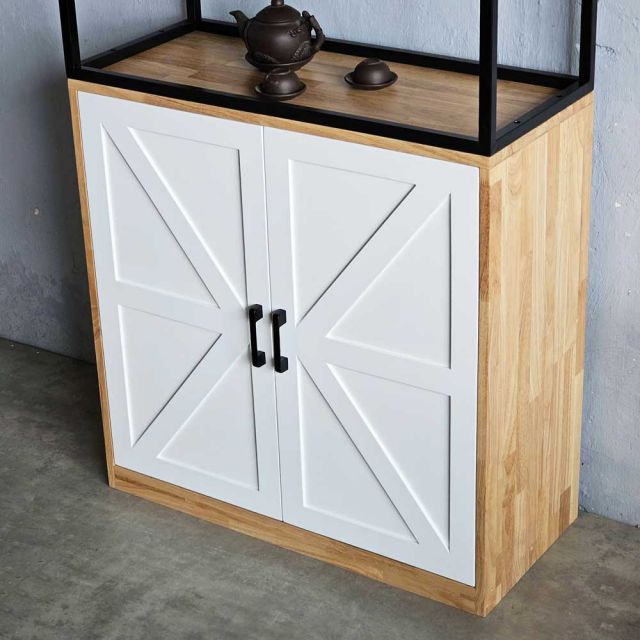 Kệ trang trí 80x30x220cm gỗ cao su KTB68199