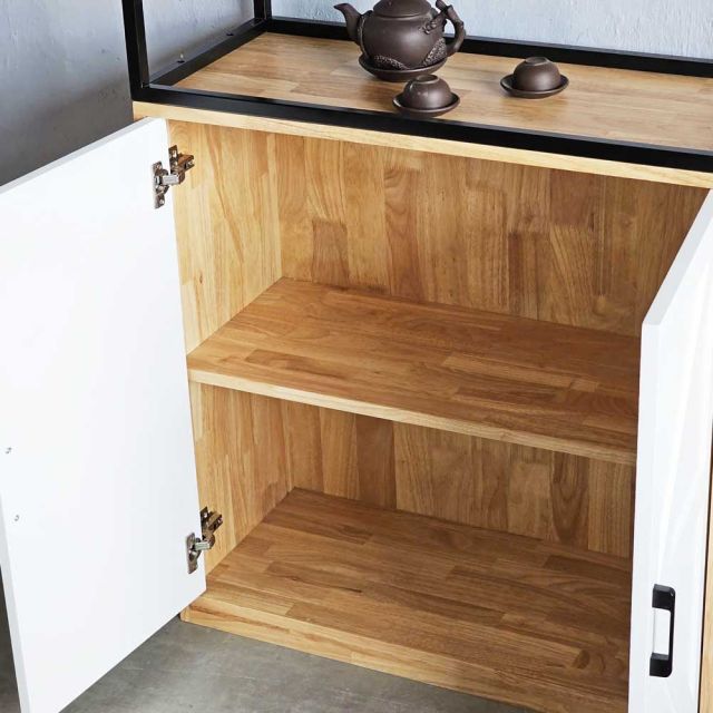 Kệ trang trí 80x30x220cm gỗ cao su KTB68199