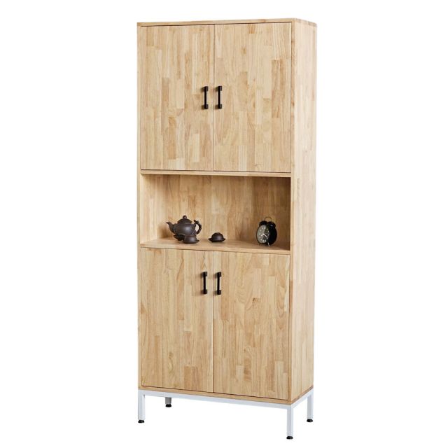 Tủ phòng khách 80x35x195cm gỗ cao su KTB68200 Tủ phòng khách 80x35x195cm gỗ cao su KTB68200