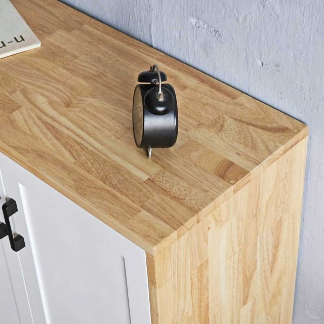 Tủ hồ sơ thấp di động 140x35x70cm gỗ cao su THS68072