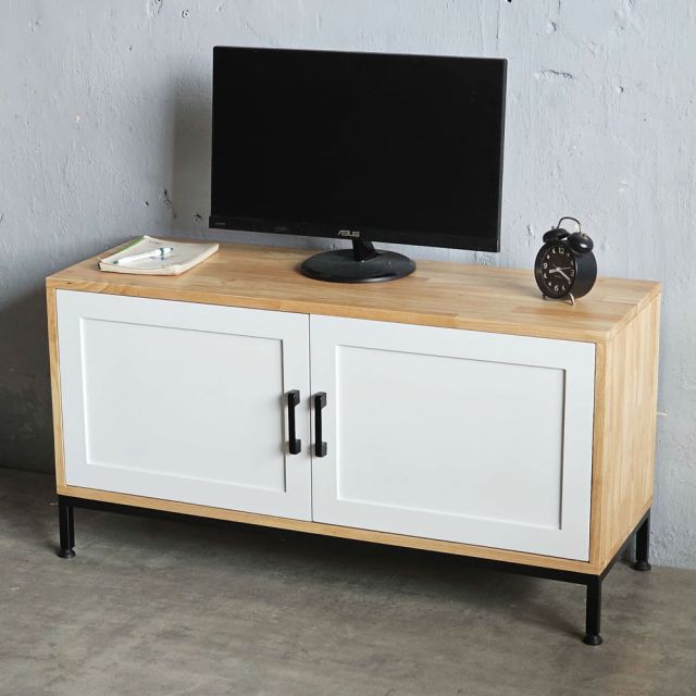 Tủ TV nhỏ 100x35x50cm gỗ cao su KTV68113