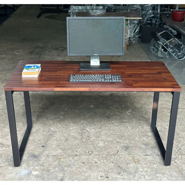 Bàn làm việc gỗ tràm 140x70cm hệ Wooden chân sắt lắp ráp HBWD005