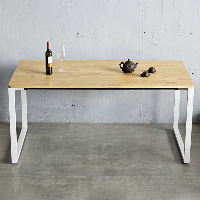 Bàn ăn chữ nhật 160x80cm gỗ cao su BA68206