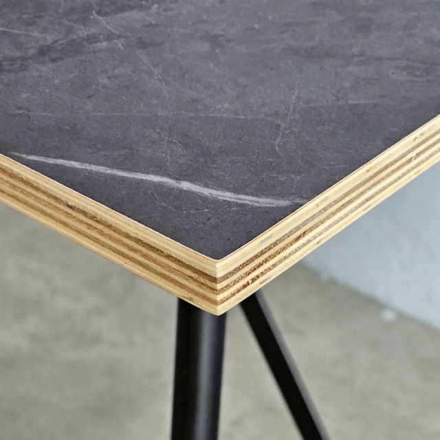 Bàn ăn gấp gọn 120x60cm gỗ plywood vân giả đá BA68204