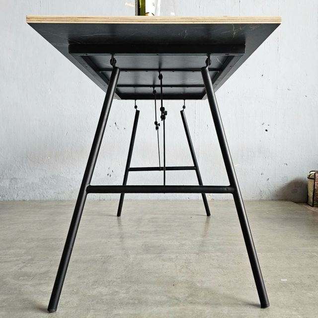 Bàn ăn gấp gọn 120x60cm gỗ plywood vân giả đá BA68204