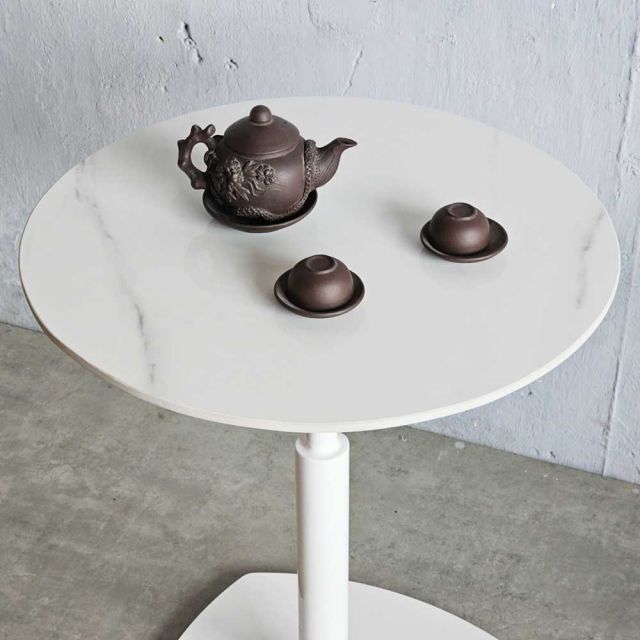 Bàn cafe tròn 60cm mặt đá ceramic CFD68238