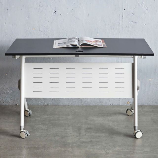 Bàn đào tạo gấp gọn 120x60cm gỗ cao su SPD68232